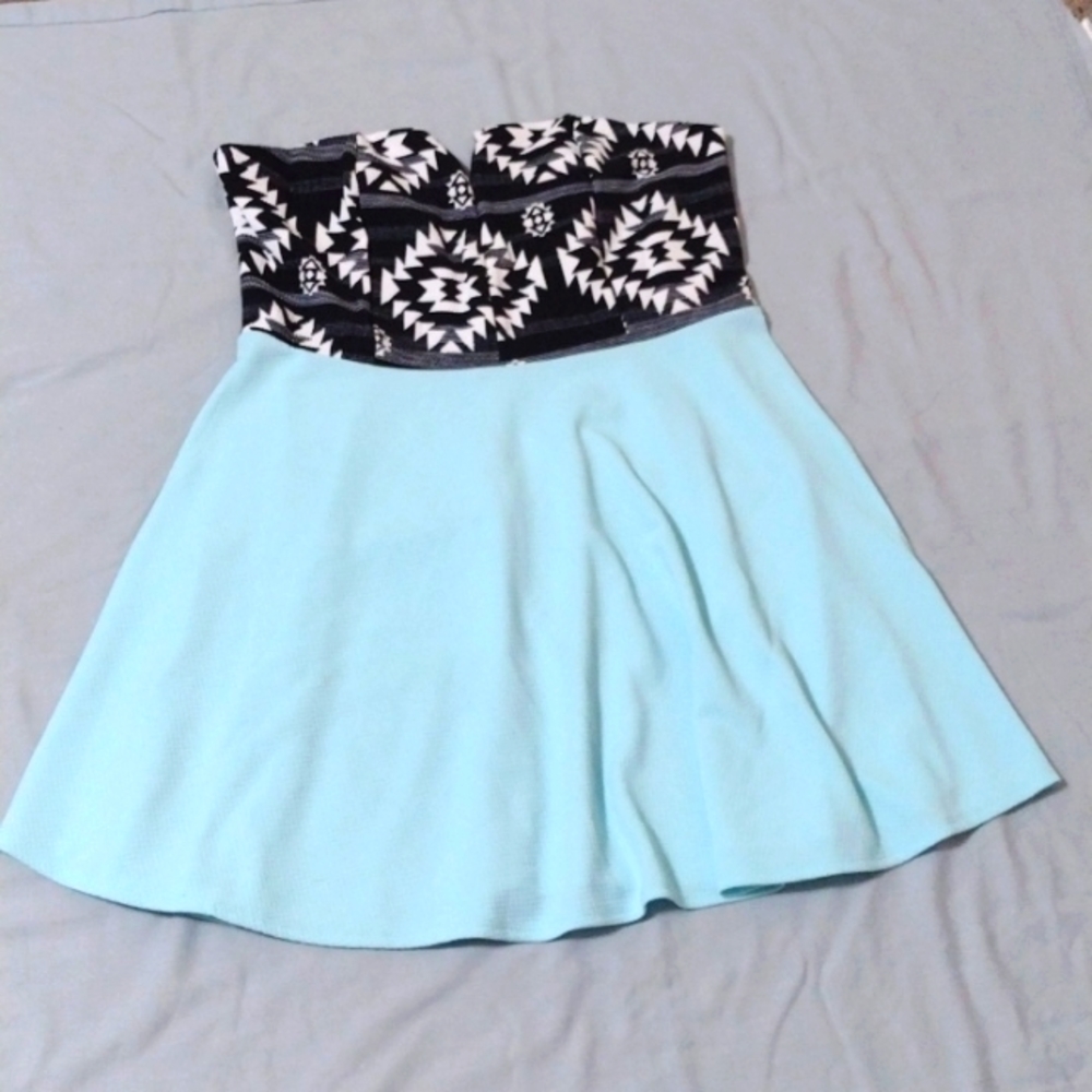 Strapless skater dress